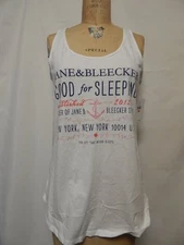 Jane And Bleecker New York Racerback Sleep Tank Top 353750 White  NWT