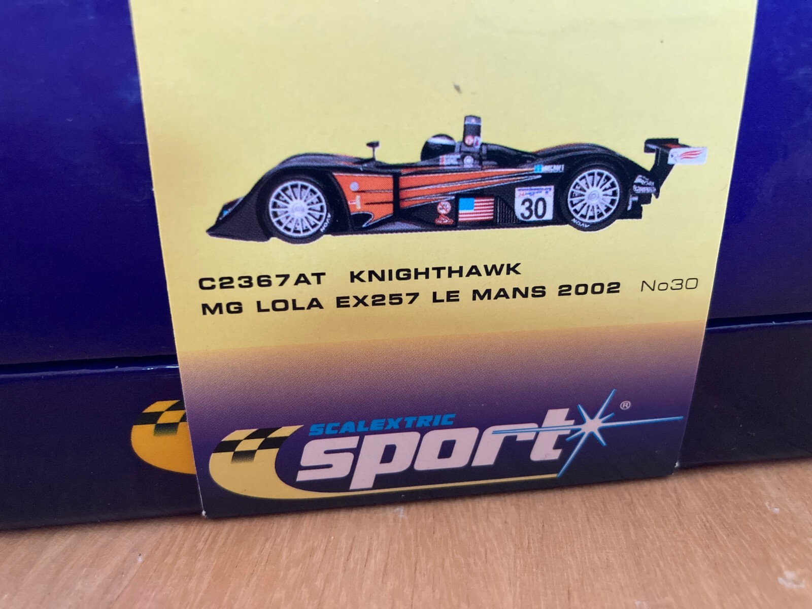 1/32 Scalextric "Sport" C2367AT Knighthawk MG Lola Ex257 Slot Car
