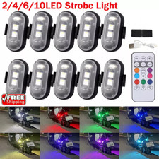 RGB LED Strobe Light Wireless Remote Control For Car Bike Motorcycle Flash Lamps
