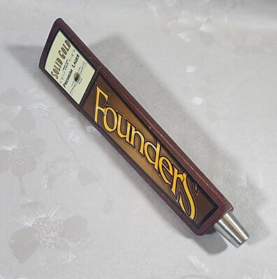 Founders Brewing Solid Gold Premium Lager Bar Beer Tap Handle 11'' Wood