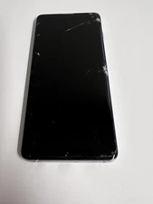 Samsung S10 Prism White OLED ASSEMBLY Cracked Screen For Parts. Flex Cables READ