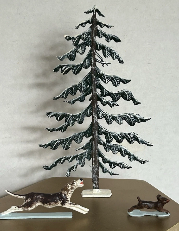 CBG Mignot Francés 3 Mosqueteros Tirando Trineo con Dama + Perro, Árbol, Conejo Foto 3 de 4