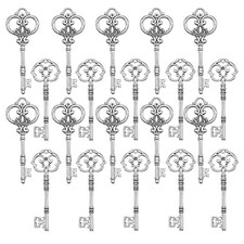 Salome Idea 20PCS Assorted Large Vintage Skeleton Keys 2 Styles - 3 1/4" Keys