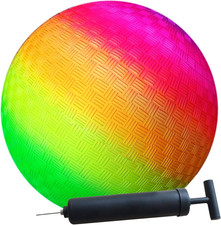 10-Inch Playground Ball with Air Pump - Dodgeball, Handball, Kick Ball for Camps