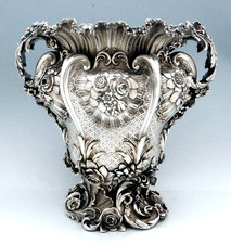 English Sterling Silver Wine Cooler by Benjamin Smith 1827