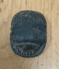 Ancient Antique Egyptian Carved Stone Heart Scarab Beetle Amulet Pharaonic