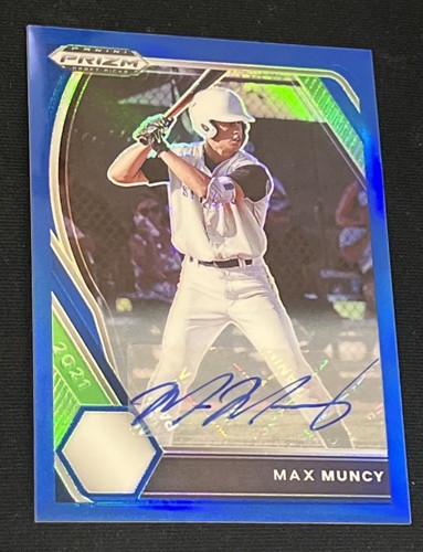 2021 Panini Prizm Draft Picks Blue Auto /99 Max Muncy #PDP25 Oakland Athletics