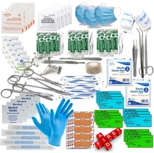 140 Pieces Tactical First Aid Kit Emergency Survival Military Medical Supplies