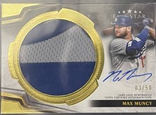 2024 Topps Five Star MAX MUNCY Jumbo Prime Game Used Auto Patch 03/50 