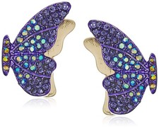 Betsey Johnson Pave Butterfly Stud Earrings