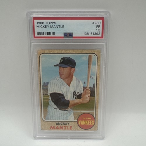 1968 Topps 280 Mickey Mantle Graded PSA 1.5