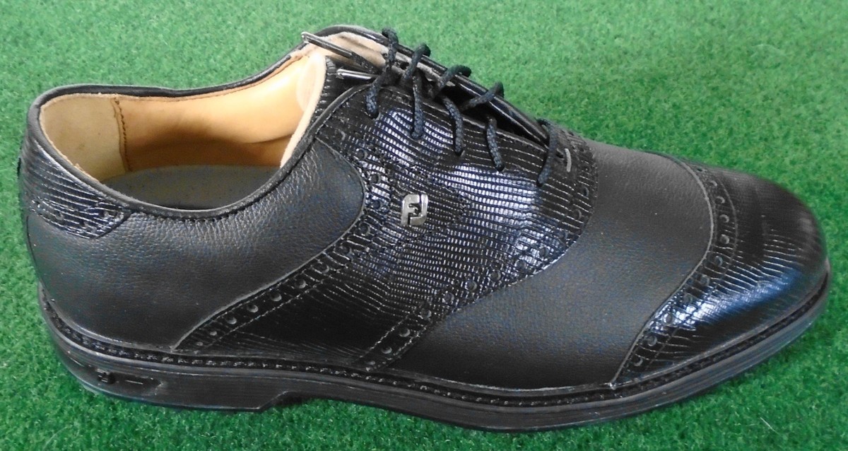 NIB Footjoy DryJoys Premiere Wilcox Spiked Golf Shoes, Black