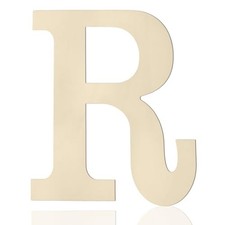 Wooden Letters 12 Inch R, 1/5 Inch Thick Large Wood Letters for Wall Decor