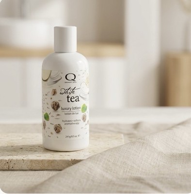Qtica Smart Spa White Tea Luxury Lotion 8.5 oz Hydrates Softens Aromatherapy