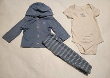 NWT Carter's Hoodie Bodysuit Pants Outfit 3PC Set 9 Months Baby Boy