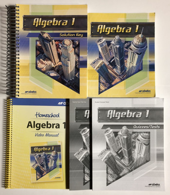 ABeka 9th grade ALGEBRA 1 9 Student Textbook Text Solutions Key Video Manual Kit
