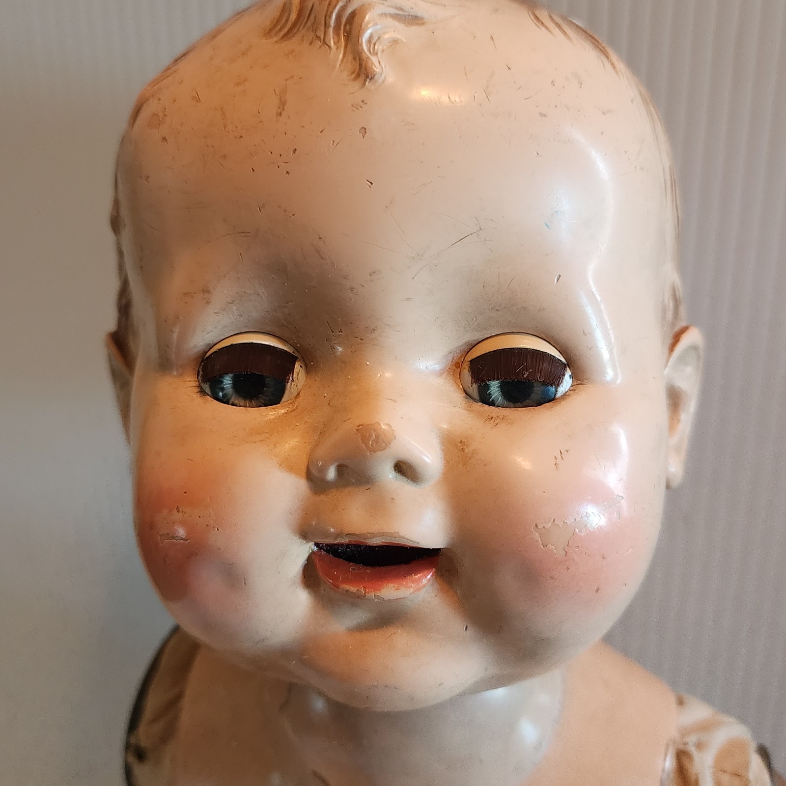 Vintage Effanbee Noma Doll Head Only From 27 Inch Body Hard Plastic