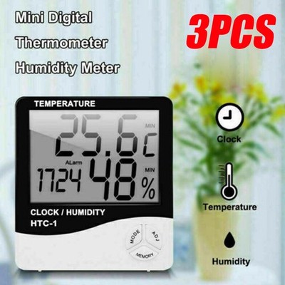 3X Digital LCD Thermometer Innen Raum Luftfeuchtigkeit Temperatur Hygrometer NEU