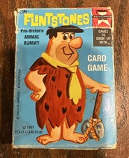 Vintage Edu-Cards FLINTSTONES Pre-Historic Animal Rummy Card Game 1961