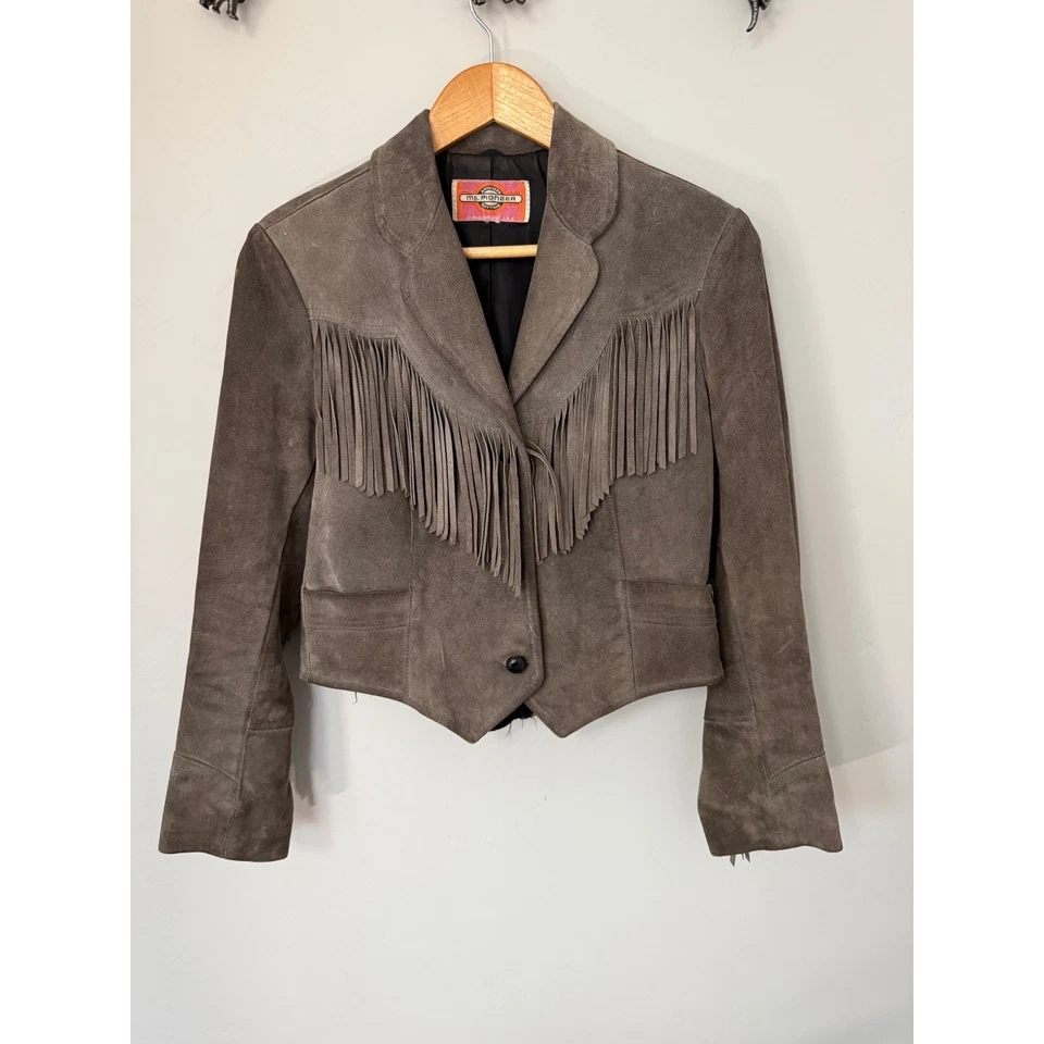 Винтажный Ms Pioneer замшевая бахрома Western куртка Blazer женщин маленький 34 груди - Изображение 2 из 4