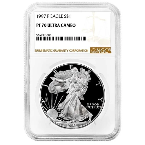 1997-P Proof $1 American Silver Eagle NGC PF70UC Brown Label