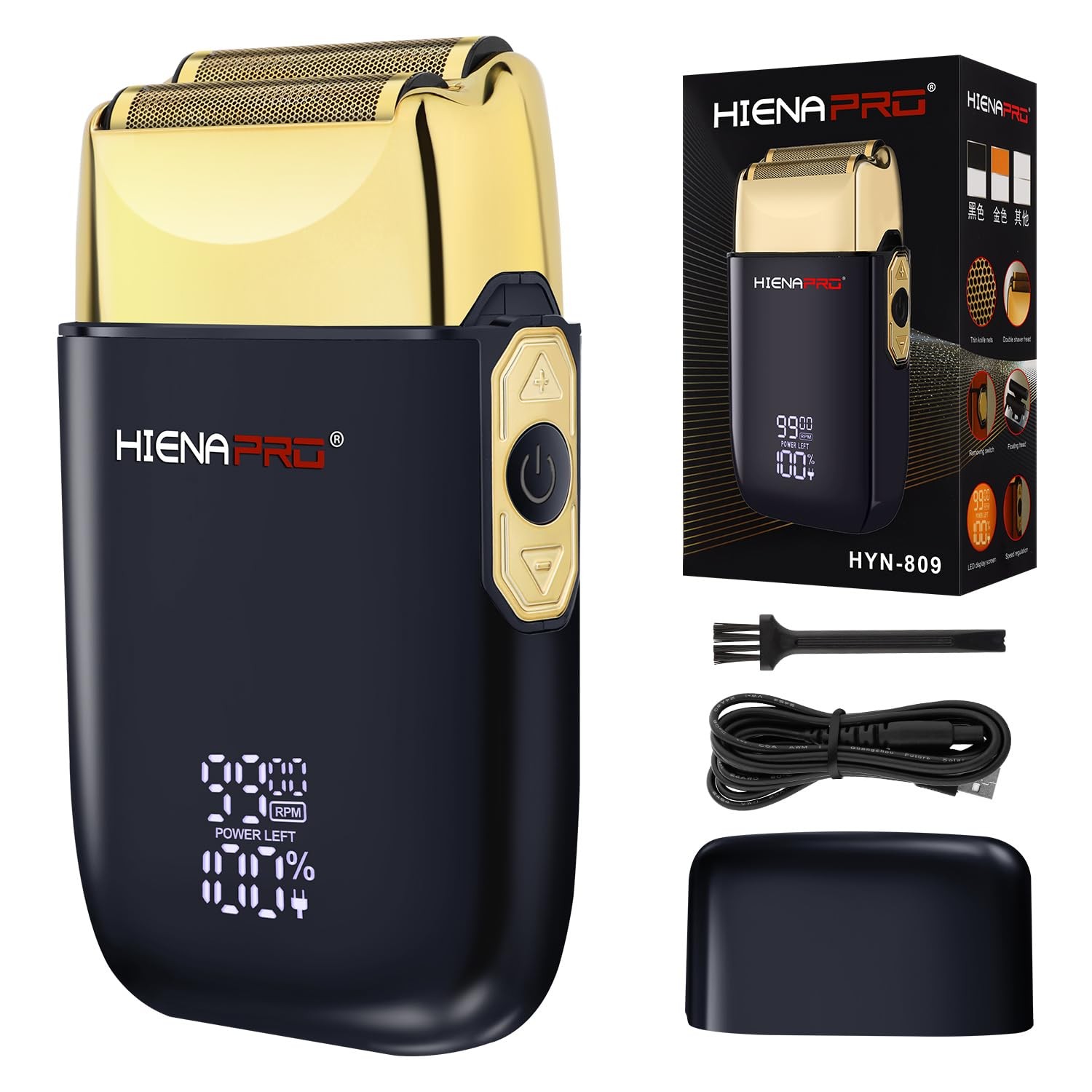 Professional Men's Double Foil Electric Shaver & Beard Trimmer for Barbers