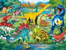 Dinosaur Set 2 For Children 100 Pc Jigsaw Puzzle, Brand New-Sealed Box 
