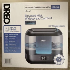 Dreo DWHM01 1.0 Gal Cool Mist Humidifier with Digital Display NIB