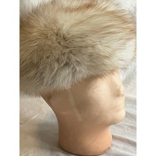Vtg 50s/60s Amrose New York Real Fox Fur Cossack Pillbox Hat ILGWU Union Made