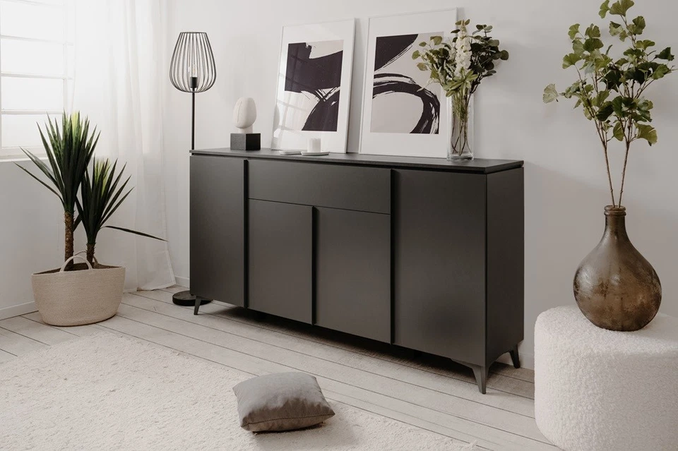 Sideboard Anrichte Kommode groß modern anthrazit grau Schiefer-Optik 177 cm - Bild 3 von 4