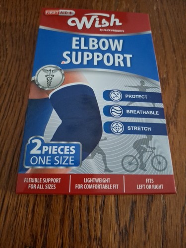 Elbow Support 2 Pieces One Size Fits All Unisex By Wish Firstaid+ - Picture 2 of 4