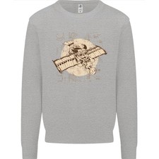 AWDis Sweat Hommes Pull Chien Rétro-Futuriste Volant