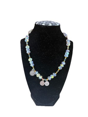 Post Malone  PM  Sunflower Beaded Necklace 18 