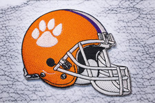 CLEMSON TIGERS HELMET NCAA EMBROIDERED IRON ON PATCH 3