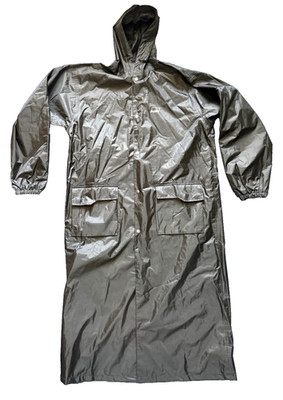TOP: Baleno Nylon Regenmantel Friesennerz XL schwarz - beschichtet / gefüttert