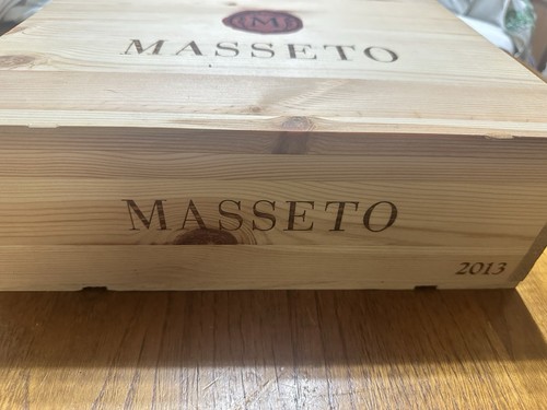 Cassetta Di Vino MASSETO 2013 VUOTA ORIGINALE 3x750ml - Foto 2 di 5