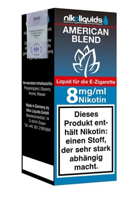 NikoLiquid American Blend 8mg Nikotin (50ml)