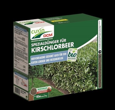 Cuxin DCM Spezialdünger für Kirschlorbeer 3 kg Kirschlorbeerdünger NPK BIO