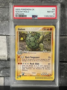 PSA 8 NM-MINT Golem HOLO 5/97 EX Dragon 2003 Pokemon Card