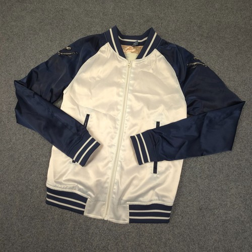 G Star Jacket womens XSMALL White Baseball embro bomber full zip winter Size XS - Picture 3 of 9