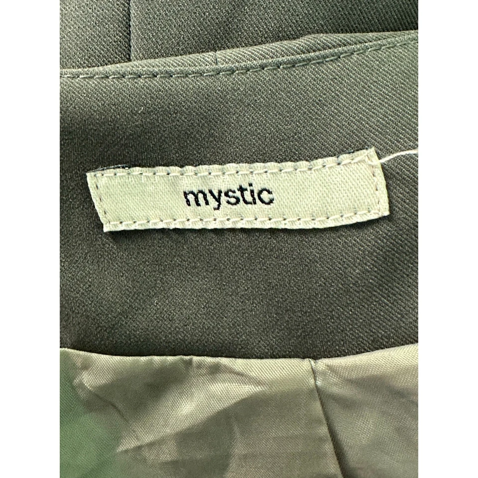 Chaqueta Blazer Mystic Gris Manga Larga Cinturón Talla Pequeña Foto 3 de 4
