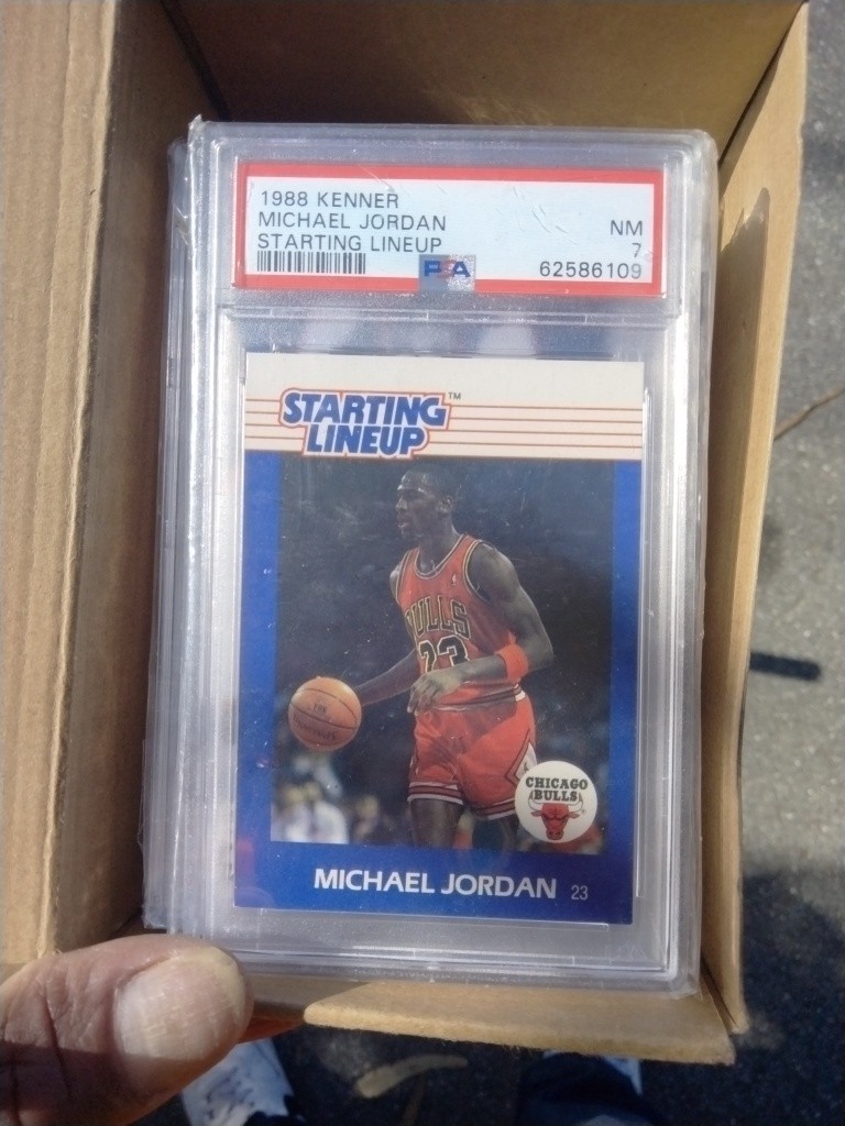 1988 Kenner Starting Lineup Michael Jordan PSA 7 NM-MT New Slab
