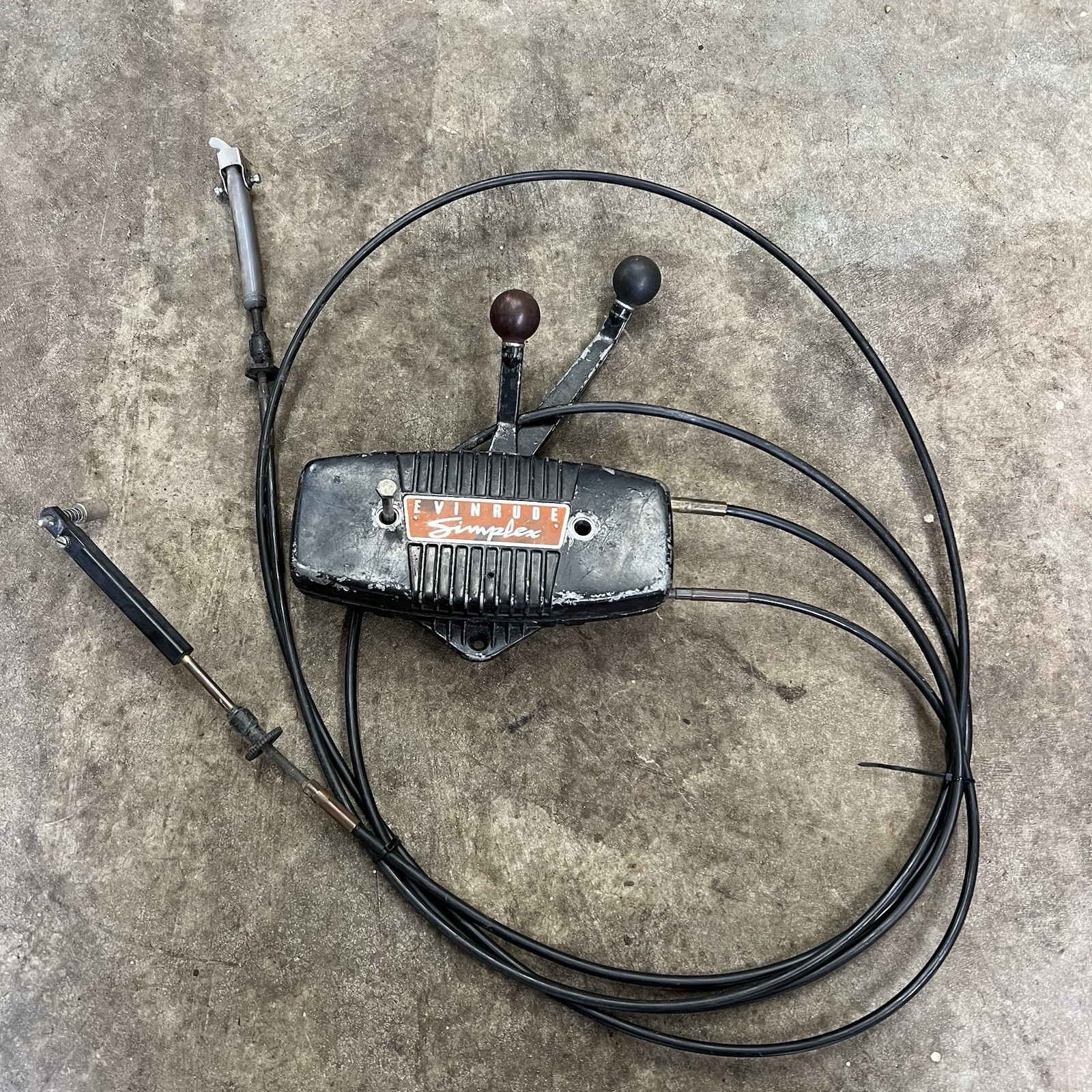 Simplux Remote Control Evinrude Simplex Remote Control Box with cables vintage Evinrude ...