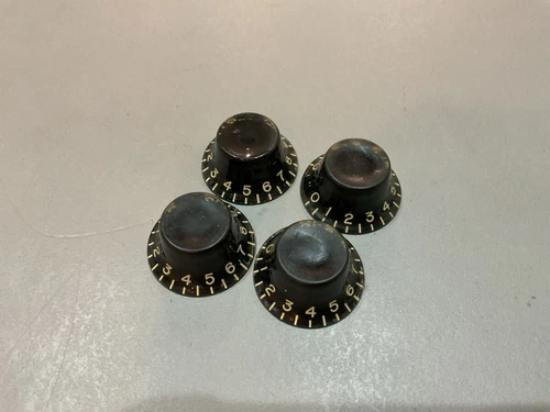 Gibson 1959 Black Top Hat Knob Vintage Guitar Part Rare Original