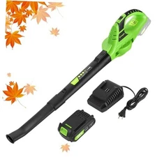  Leaf Blower Cordless, 20V Handheld Electric Leaf Blower with With One Battery