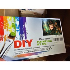 CLEARANCE  Paint By Numbers Kit: Green hair woman