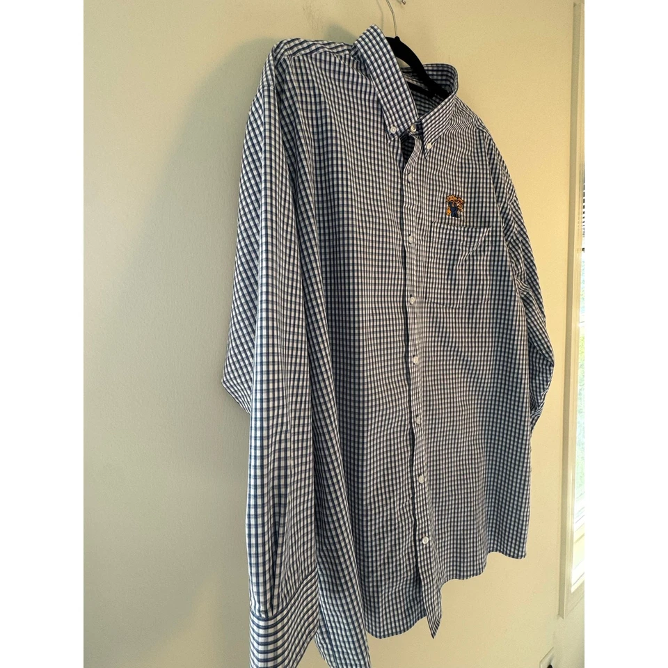 Cutter & Buck Mens Kentucky Wildcat Gingham Button Down Shirt Size 2XB/2XT - Image 3 of 4