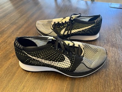 Nike Flyknit Racer Black White Volt Road Racing Shoes 526628  display picture 3
