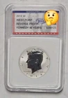 2014-W 50th Anniversary Reverse Proof Kennedy Silver Half Dollar IGS Holder