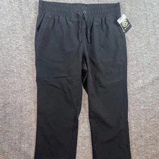 Champion C9 Women Black Duo Dry Stretch Pants Lounge Workout Athletic Size L NEW